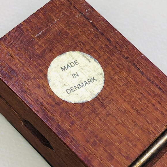 Vintage Oversized Wood and Leather Clothespin IMPORTANT Memo Paperclip: Denmark - Picture 9 of 11